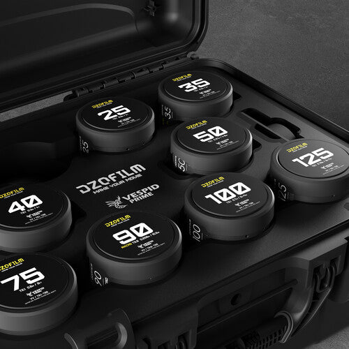 DZOFILM Vespid Prime 9-lens Kit-16/ 25/ 35/ 40/ 50/ 75/ 90 Macro imperial/ 100/ 125mm (PL+EF)