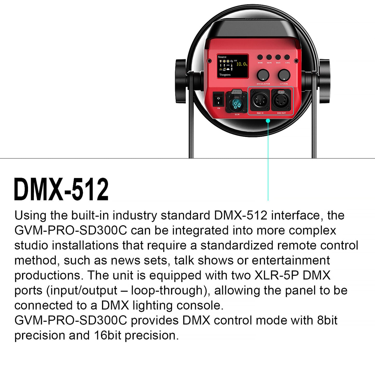 GVM Pro SD650B Bi-Color LED Monolight (650W)