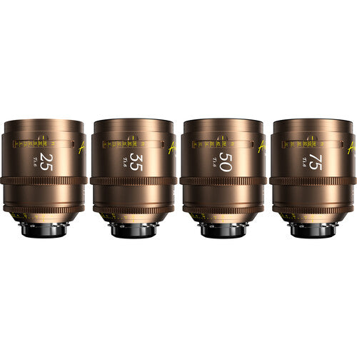 DZOFILM Arles Lustre 25/35/50/75mm(PL_Gold_Case_4pcs_Imperial)