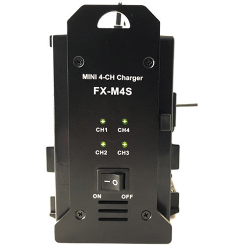 FXLion Mini 4-Channel V-Mount Battery Charger (16.8V, 2A)