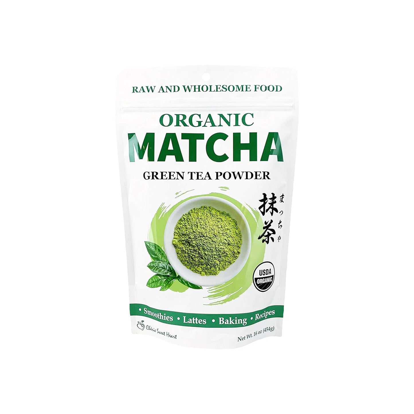 Cherie Sweet Heart Organic Matcha Powder, 16oz