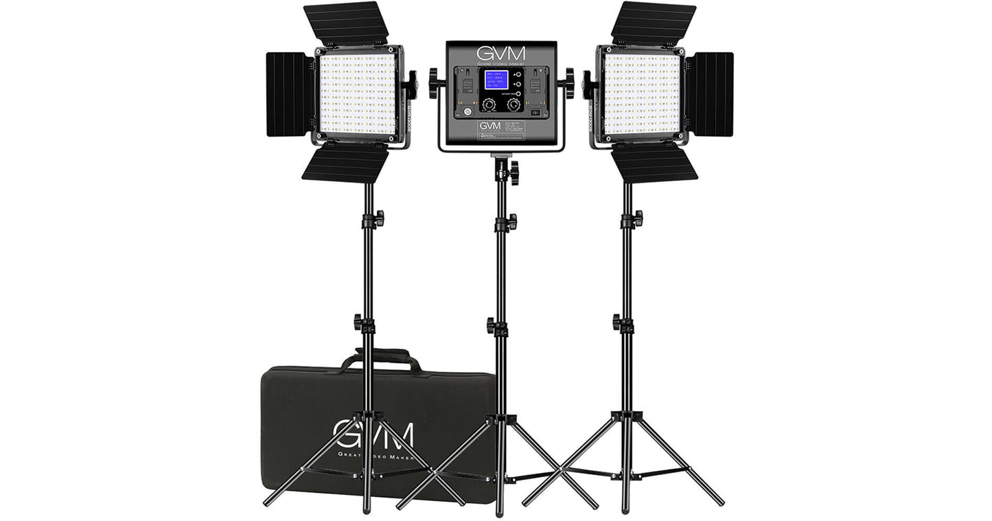 GVM 800D-RGB LED Light Panel (2-Light Kit)