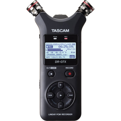 TASCAM DR-07X 2-Input / 2-Track Portable Audio Recorder with Onboard Adjustable Stereo Microphone