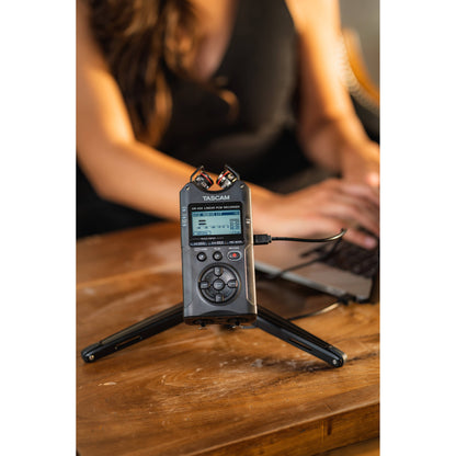 TASCAM DR-40X 4-Channel / 4-Track Portable Audio Recorder and USB Interface with Adjustable Mic