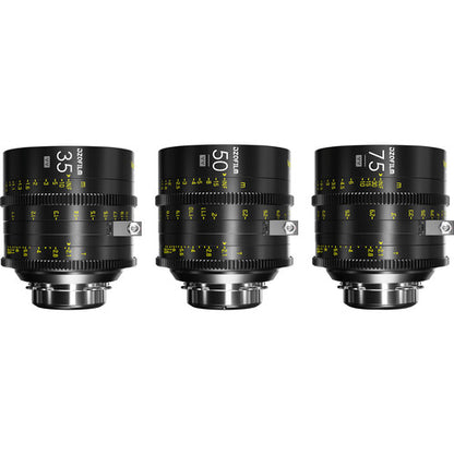 DZOFILM Vespid Cyber Prime Full-frame Lens Set --35/50/75mm T2.1 (PL and EF mount, with data)
