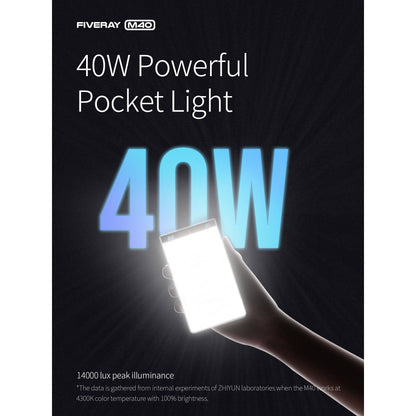 Zhiyun FIVERAY M40 Powerful 40W Pocket LED Light