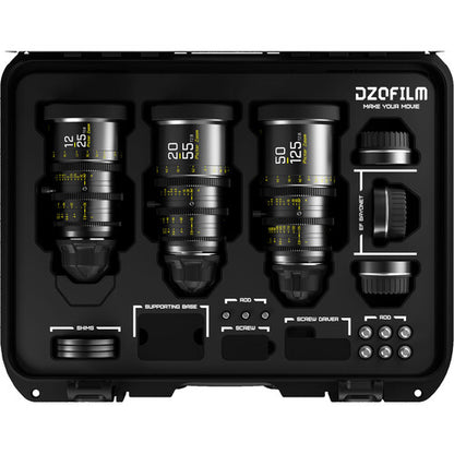 Pictor Zoom 3-lens kit with Case  (12-25/20-55/50-125, T2.8)(Black)
