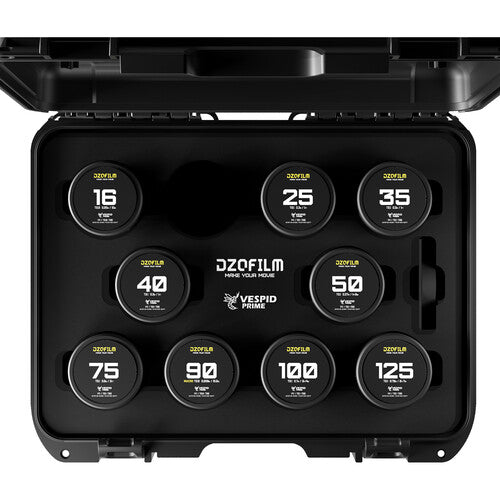 DZOFILM Vespid Prime 9-lens Kit-16/ 25/ 35/ 40/ 50/ 75/ 90 Macro imperial/ 100/ 125mm (PL+EF)