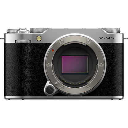 FUJIFILM X-M5 Mirrorless Camera with XC 15-45mm f/3.5-5.6 Lens (Silver)