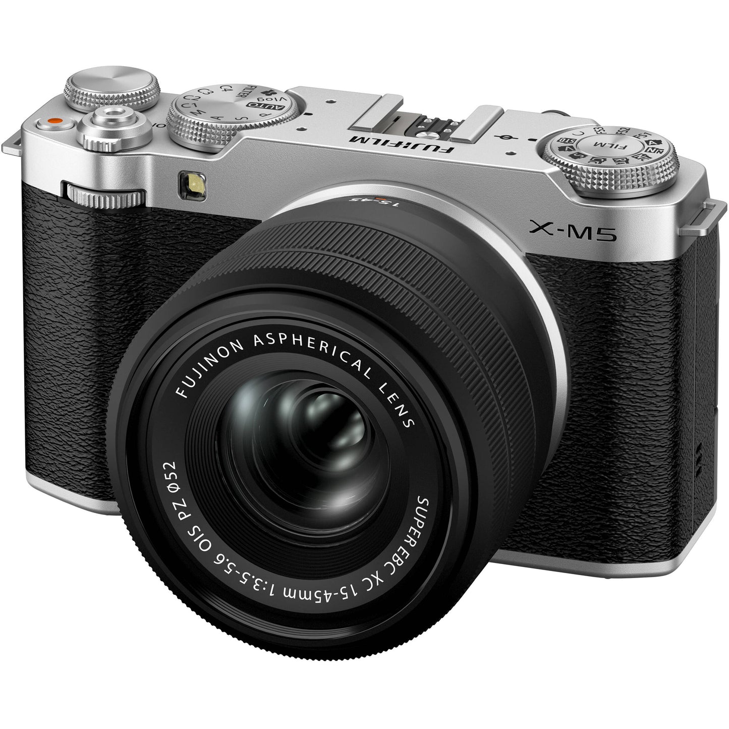 FUJIFILM X-M5 Mirrorless Camera with XC 15-45mm f/3.5-5.6 Lens (Silver)