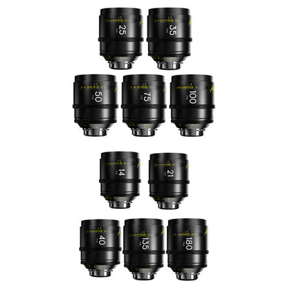 DZOFILM Arles 14/21/25/35/40/50/75/100/135/180mm FF/VV Prime Cine Lens (PL mount,feet)