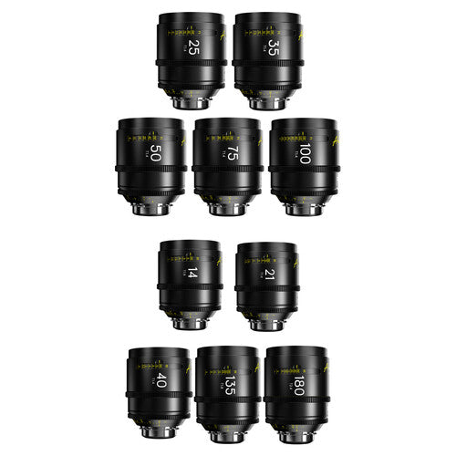 DZOFILM Arles 14/21/25/35/40/50/75/100/135/180mm FF/VV Prime Cine Lens (PL mount,feet)