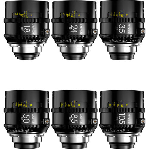 DZOFILM Vespid Prime2 18/24/35/50/85/105mm(PL_Black_Case_6pcs_Imperial)