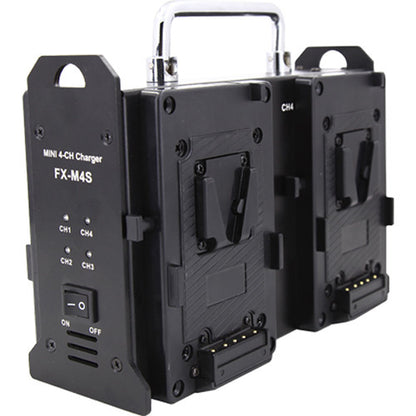 FXLion Mini 4-Channel V-Mount Battery Charger (16.8V, 2A)