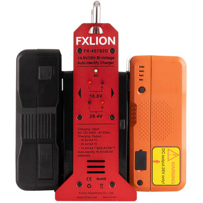 FXLion Dual-Channel 14.8/26V Automatic Voltage Charger (Gold Mount)