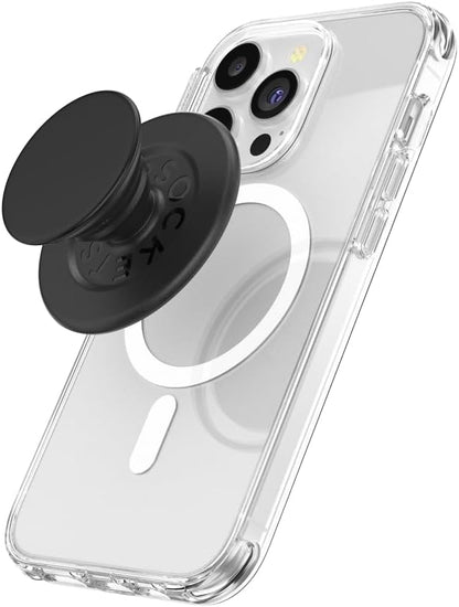 PopSockets Phone Grip Compatible with MagSafe, Adapter Ring for MagSafe Included, Phone Holder, Wireless Charging Compatible - Black