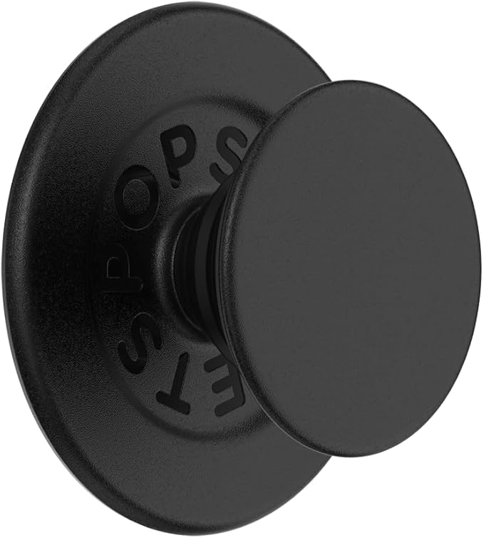 PopSockets Phone Grip Compatible with MagSafe, Adapter Ring for MagSafe Included, Phone Holder, Wireless Charging Compatible - Black