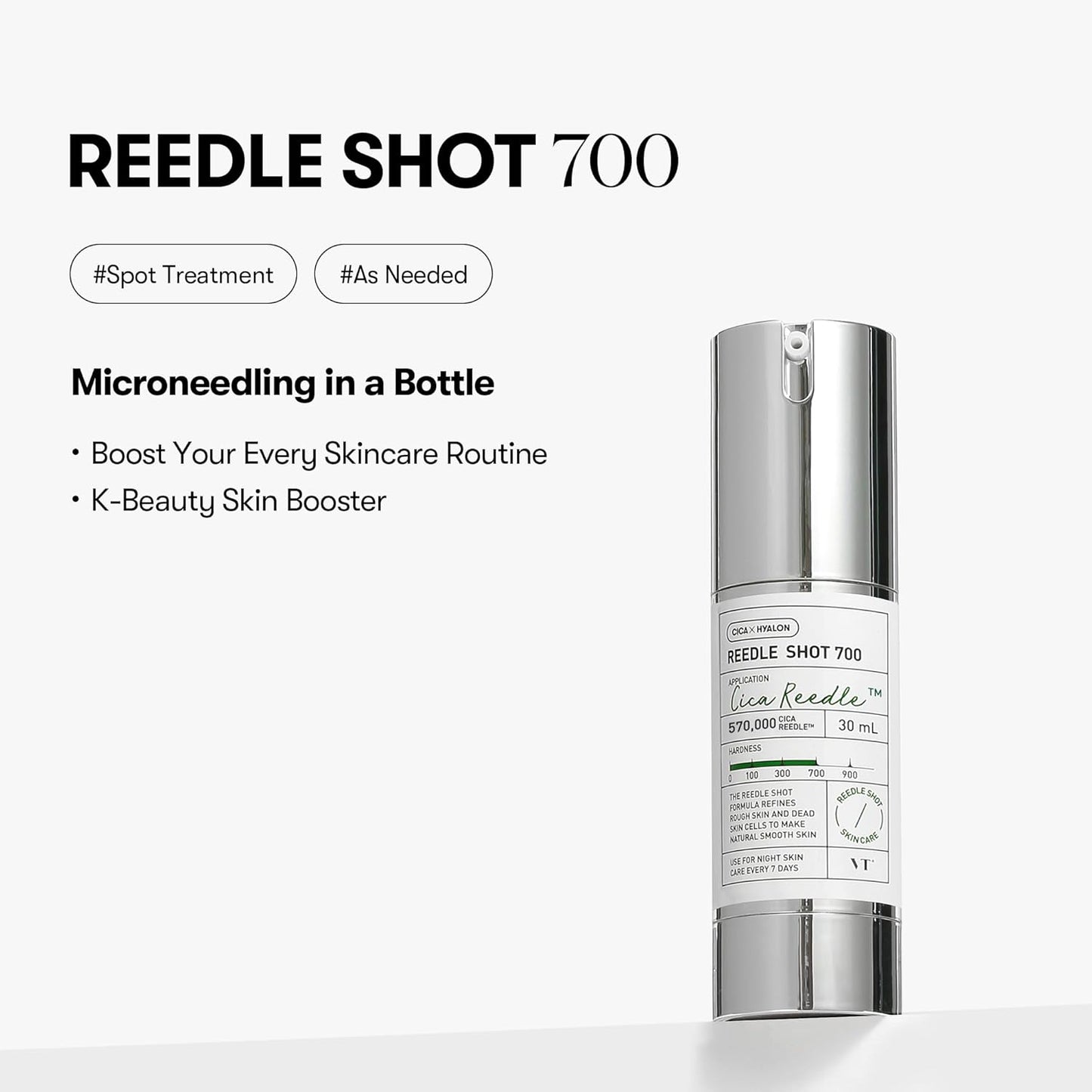 VT COSMETICS CICA Reedle Shot 50, 50ml - Day & Night Serum for Soft, Glass Skin