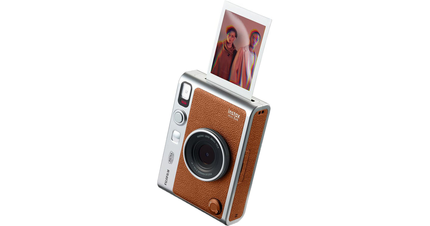 FUJIFILM INSTAX MINI EVO Hybrid Instant Camera (Brown)